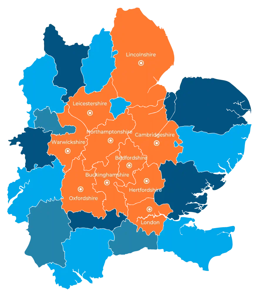 taylor roofing map of areas covered